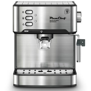 20 Bar Professional Espresso Machine With Milk Frother, Single & Double Shot, ESE Pod Compatible, Visual Display Of Pressure, Removable Water Tank For Cappuccino, Latte, Machiato For Home Barista